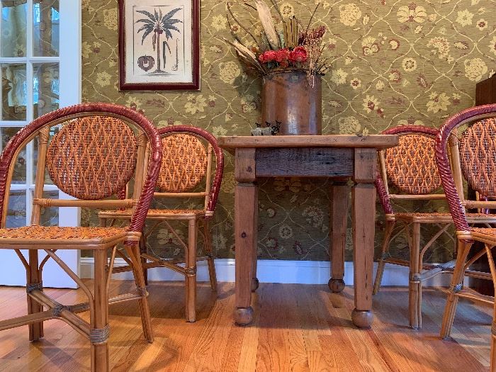 Wicker Chairs, Set of Four