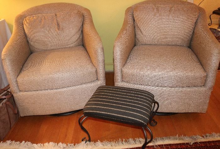 Pair Swivel Chairs