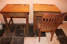 Vintage School Desks