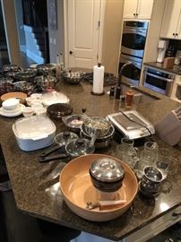 Pots, pans, kitchenware, knives, griddles, bowls and more.