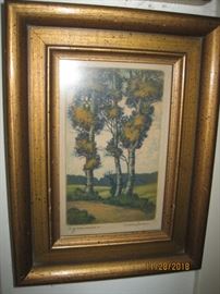 Sycamores  Signed by Thompson 