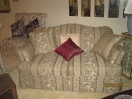 Love Seat, Cream and Beige