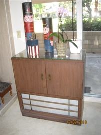 Vintage Stereo Cabinet, Christmas Decorations, Orchid Plants