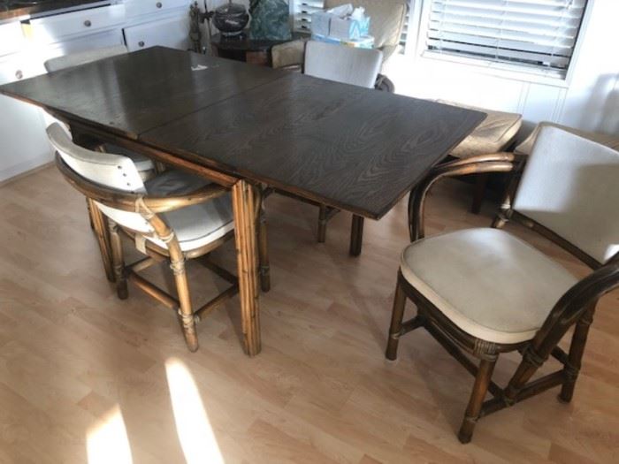 Vintage Ratton 4pc Table and Chair Set