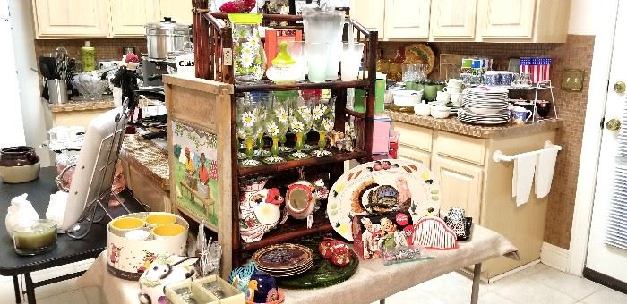 Packed kitchen - dishware, cookware, glassware, small appliances, more