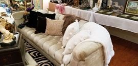 Hollywood Regency style sofa and coffee table