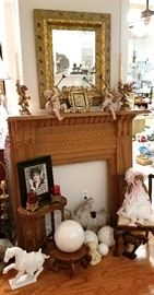 Check out this great antique Cypress mantle