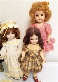 Vintage dolls - we have several nice ones to choose from.  The doll on the left is from around 1907.