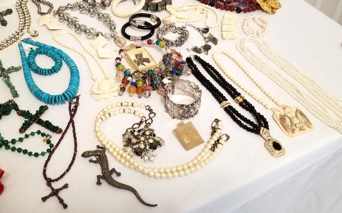 Only a tiny sampling of the jewelry in this sale - we have a room full!