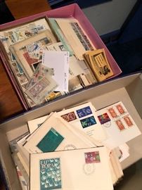 American and foreign stamps
