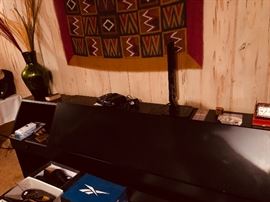 King size platform storage bed with 2 nightstand and a dresser