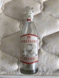 One of several vintage bottles