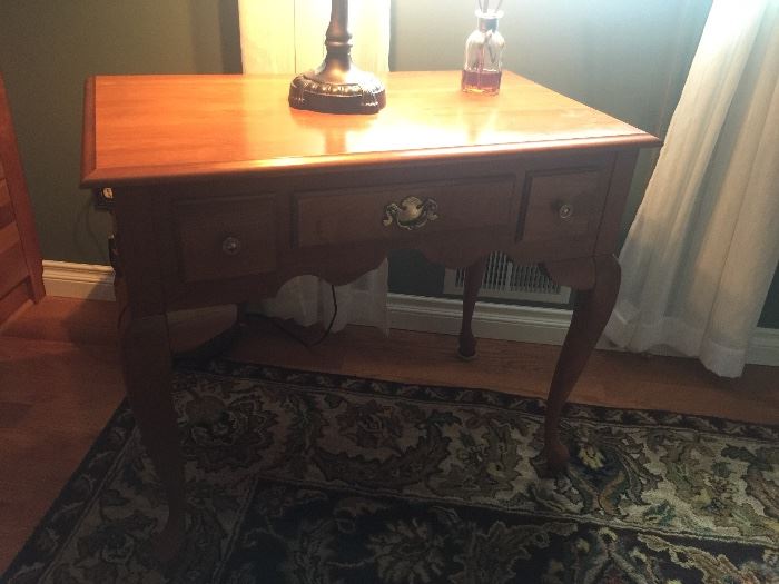 $175. Solid maple desk from Johnny Appleseeds Furniture store. 