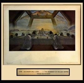 Salvador Dali "The Sacrament of the Last Supper" dated before Dali's Death in 1989