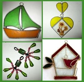 Small Stained Glass Pieces and Lampwork Beads
