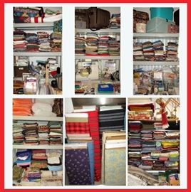 LOADS and LOADS of Fabric, Quilting Squares and Sewing Related Items