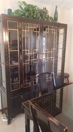 Cuntury Asian Ebony China Hutch