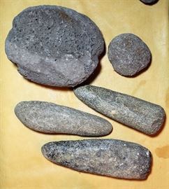 Prehistoric Native American Stone Mortar & Pestle's