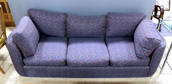 Modern Upholstered Sofa With Loose Cushions, 31"H x 90"L x 32"D