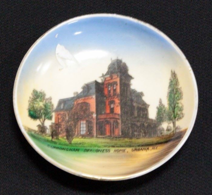 Souvenir Plates Qty 4, Little White House, Center, Mo, Cunningham Deaconess Home And View Of City Of Denver