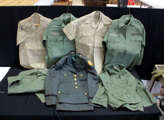 Large Lot Of Military Shirts And Pants