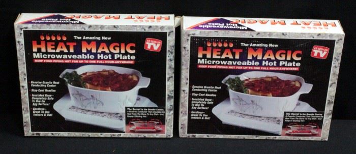 Heat Magic Microwaveable Hot Plate, Qty 2, Both New In Box