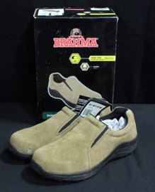 Brahma Steel Toe Suede Leather Shoes Size 8.5, New In Original Box