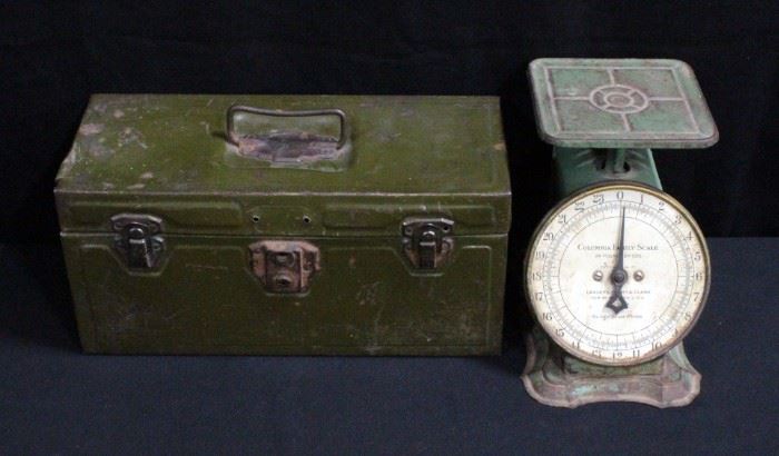 Columbia Family Scale To 24# By Ounces And Metal Lock Box