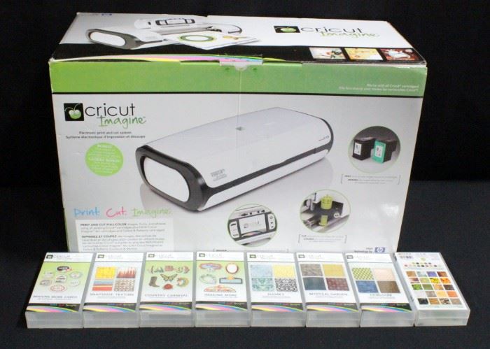 Cricut Imagine Electronic Print & Cut System, In Original Box With 8 Cartridges All In Original Boxes