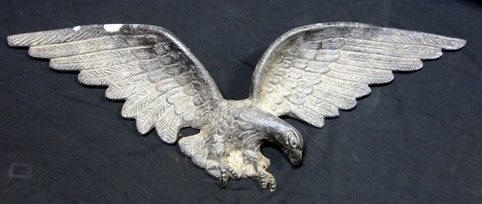 Pot Metal Molded Eagle, 10"H x 29"L
