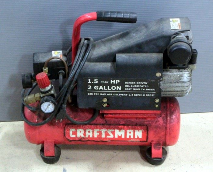 Craftsman Air Compressor, 1.5HP, 2 Gallon, 125PSI Max, Powers Up