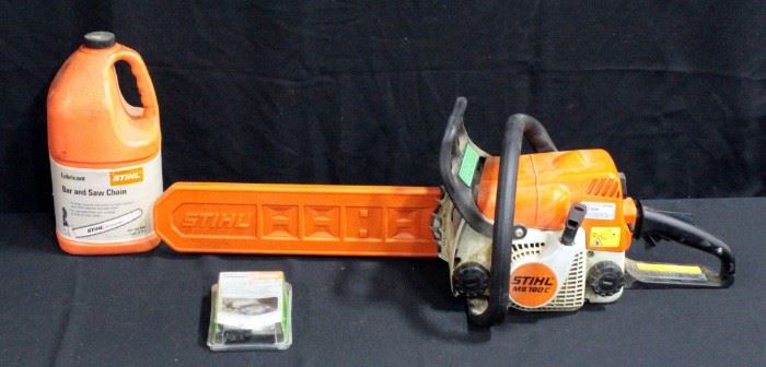 Stihl MS 180C Mini Boss Gas Powered Chain Saw With Lubricant and Chain