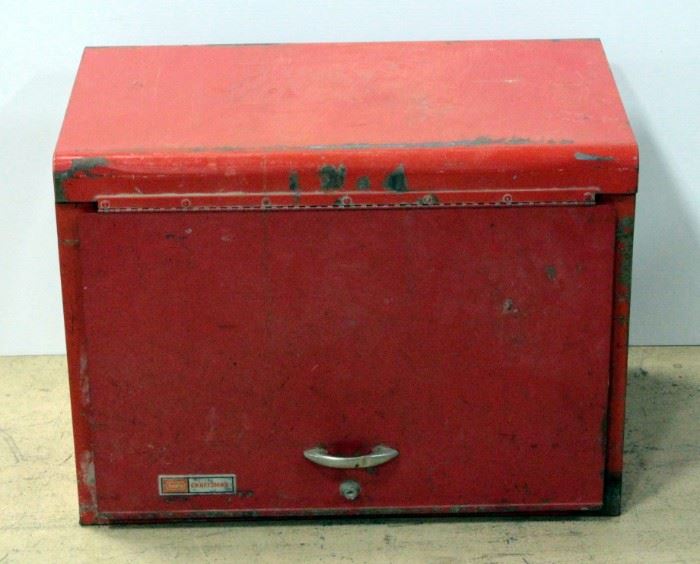 Large Vintage 12 Drawer Craftsman Toolbox, 20"W x 26"H x 16"D, Contents Included