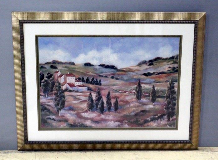 Framed And Matted Landscape Print By John And Elli Milan, 28" x 42"