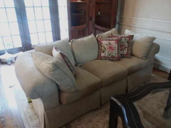 Pair of Sofas with Pillows and Accent Pillows