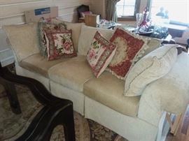 One of Pair of Sofas with Cushions and Accent Pillows