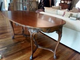 Carved Drop Leaf Table
