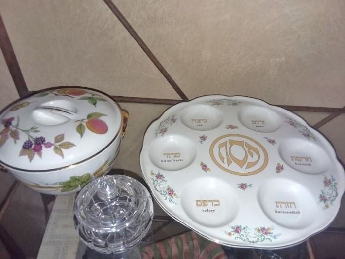 Decorative Serving Pieces and Seder Plate
