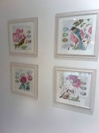 Set of Framed Floral Prints