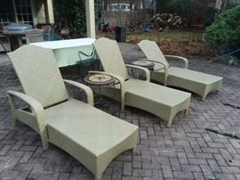Lounges and Pretty Tiled Round Side Tables