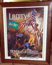 original Mondale - Ferraro political poster
