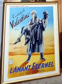 1920s Valentino movie poster from the original