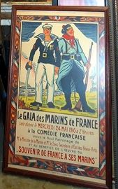 WW 1 enlistment poster -Naval- French from original