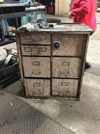 Vintage Cole combination lock file cabinet 