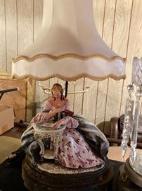 Artist signed exquisite figural lamp from tge 30’s
