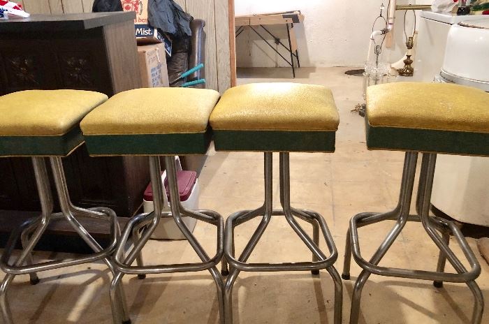 Set of 4 really great condition 1950’s stools 