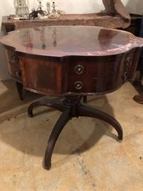 Really beautiful drum table needs some tlc but will be stunning w a little help