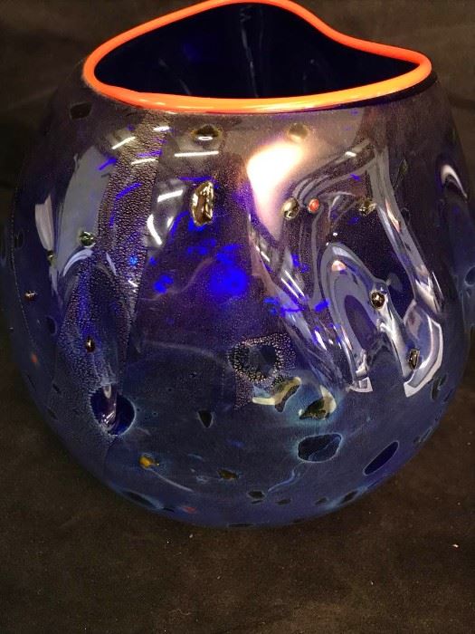  Chihuly The Basket Series Colbalt Blue
