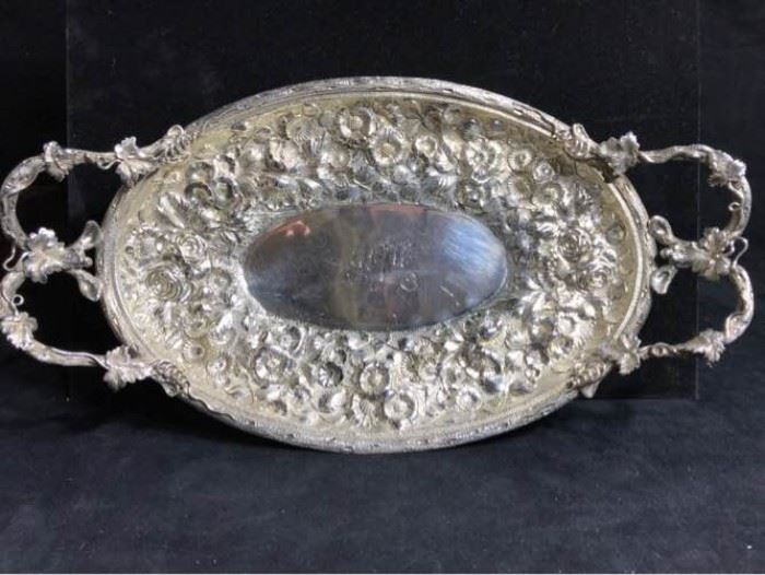 1890 A Jacobi Sterling Repousse Tray Baltimore