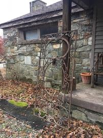 antique wrought iron door / gate -- from NYC mansion